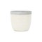Contemporary Home Living 5.5" White and Gray Large Glazed Outdoor Planter Pot